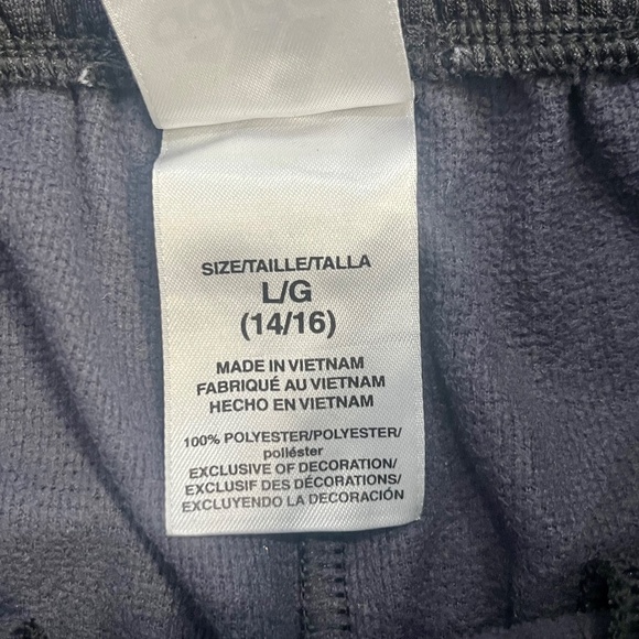 Adidas Boys Youth Large 14/16 Charcoal Gray/Black/White Jogger Track Pants - Picture 4 of 7